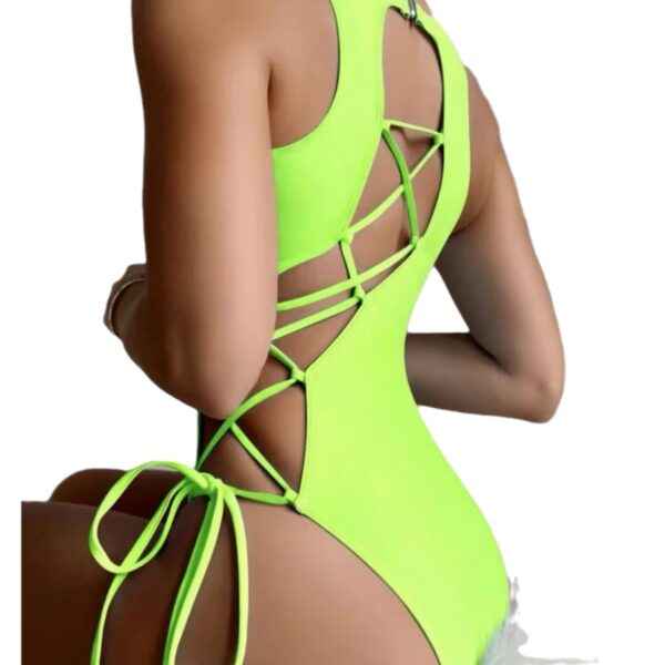 Wholesale Back Hollow Straps Polyester Swimwear