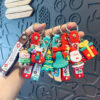 Wholesale Santa Silicone Keychain Christmas Gift
