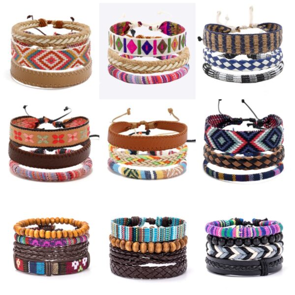O1CN01YVwuKF2Jm6kzaUcMB_2128219463-0-cib Wholesale Vintage Multilayer Alloy Wood Bead Leather Bracelet