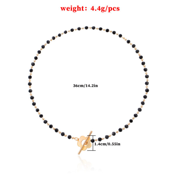 O1CN01YXaVml1SHiiuTpfAj_2269052222-0-cib Wholesale Black Crystal Glass Bead Chain OT Buckle Short Flower Alloy Necklaces