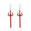 Wholesale Acrylic Trident Halloween Retro Gothic Geometric Earrings  OLY-ES-ChenJ001