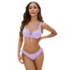 Wholesale Solid Color Split Backless Swimwear