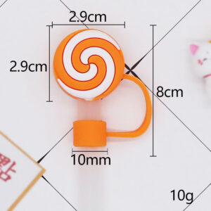 Orange Lollipop 10mm / Bagged without straw