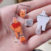 Wholesale Cartoon Christmas Snowman Resin Earrings