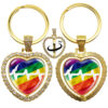 O1CN01Ycg1zP1tijuHh6R8t_2212752275936-0-cib Wholesale LGBT Rainbow Rhinestone Heart Shaped 360 Degree Rotating Double Sided Metal Keychain