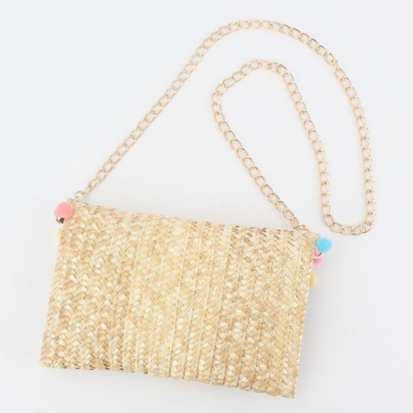 Wholesale PU Woven Single Shoulder Crossbody Wheat Straw Woven Bags