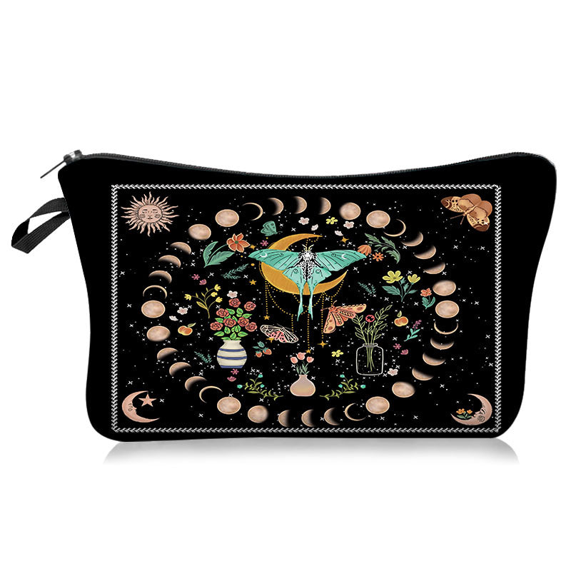 Wholesale lyester Moon Flower Series Cosmetic Storage Bag