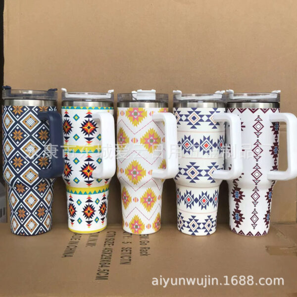 Wholesale Aztec Stainless Steel Car Coffee Cups Tumbler Cup