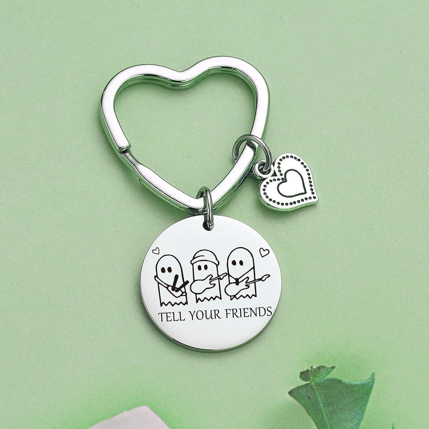 Wholesale Music Ghost Stainless Steel Keychain