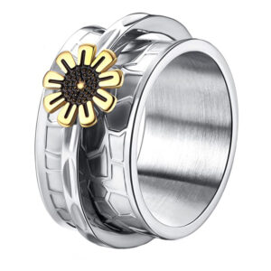 Silver Daisy-Rotating Ring / No. 7