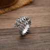 Wholesale Alloy Spine Skull Ring