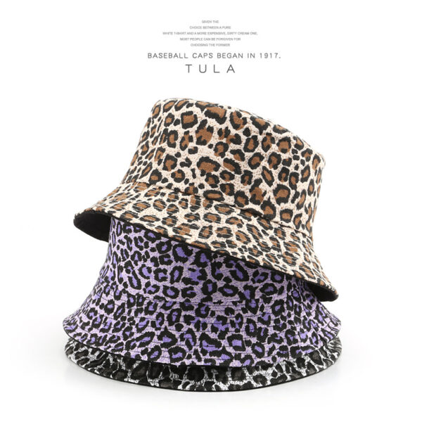 Wholesale Canvas Double -sided Leopard Fisherman Hat