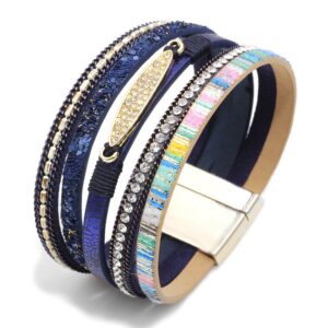 Bohemian blue magnetic bracelet