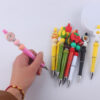 Wholesale Cartoon Fruit Silicone Color Plastic Beadable Pens