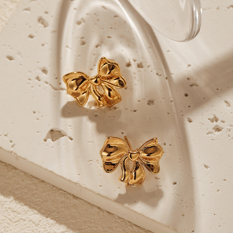 Wholesale Bow S925 Sier Needle Earrings