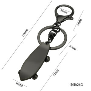 X-1537 new skateboard black + lobster clasp