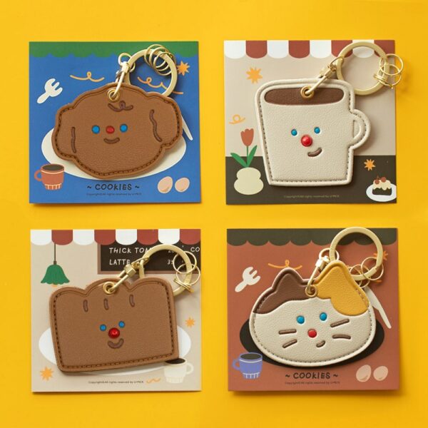 Wholesale Leather Access Card Holder Keychain