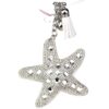 Wholesale Flannelette Glass Diamond Starfish Key Chain