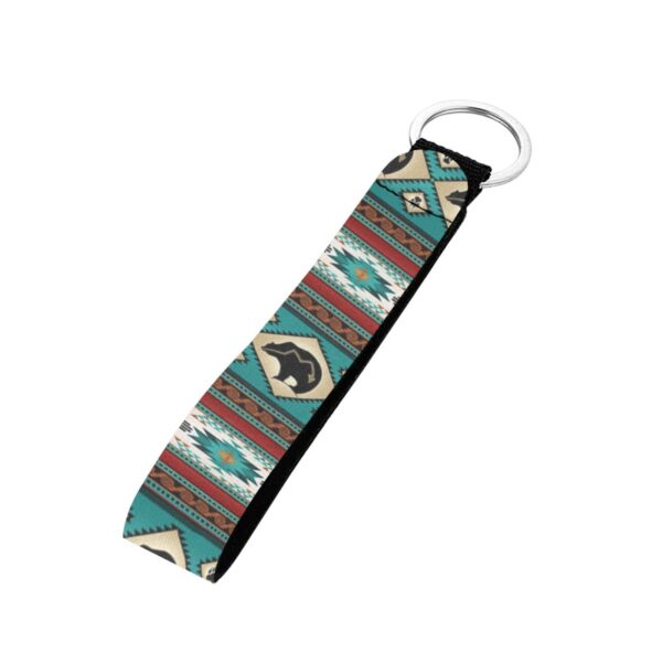 Wholesale Webbing Boho Tie Dye Lanyard Keychain