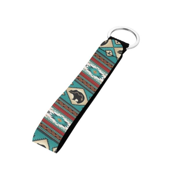 Wholesale Webbing Boho Tie Dye Lanyard Keychain