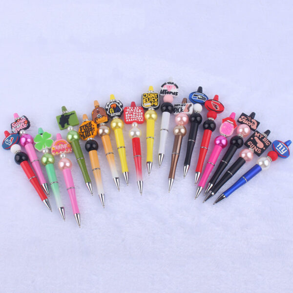 Wholesale Creative DIY Cartoon Cute Silicone Color Plastic Multifunctional Pen Ballpoint Pen