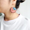 Wholesale Independence Day Flag Butterfly Acrylic Earrings