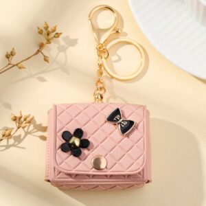 Pink / Chanel style bag keychain