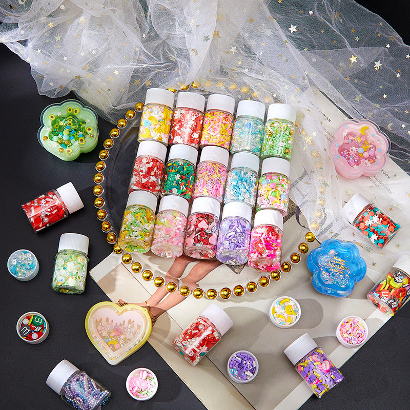 Wholesale DIY Crystal opping Gel Ft Soft y Candy Aessories In Globe Balls Snow Stars Pearl Flowing Sand Filler