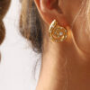 Wholesale Fashion Retro Casual Conch Diamond Earrings