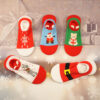 Wholesale Autumn and Winter New Christmas Christmas Stockings Cartoon Version Anti-slip Cute Red Socks