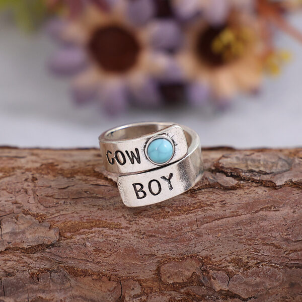 O1CN01YtbJZu1qyMXUjaH5G_2206372095564-0-cib Wholesale Alloy Western Inlaid Turquoise Alloy Open Ring