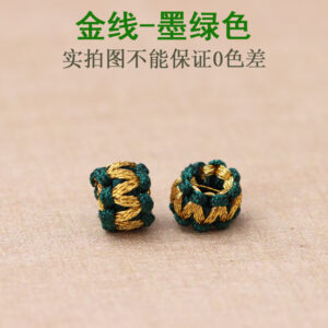 Section 17-Gold thread-dark green / New Flat Junction Coil