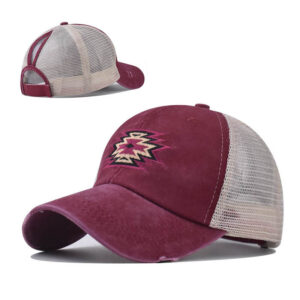 Washed cotton wine red / Adjustable
