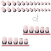 Wholesale French Black Love Plastic Fake Nail Patches