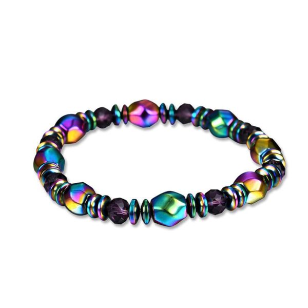 Wholesale Colorful Stone Magnet Hand Woven Bracelet