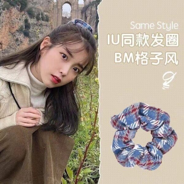 Wholesale Plaid Large Intestine Fabric Hairpins