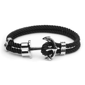 Black rope Silver Buckle / Size 21cm