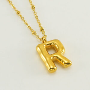 Gold letter R (with chain)