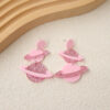Wholesale Pink Planet Acrylic Earrings