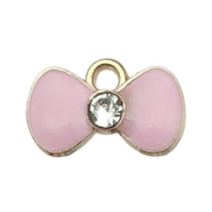 1 piece 14.6x9mm pink oil drop point diamond bow tie-19186-0.6g