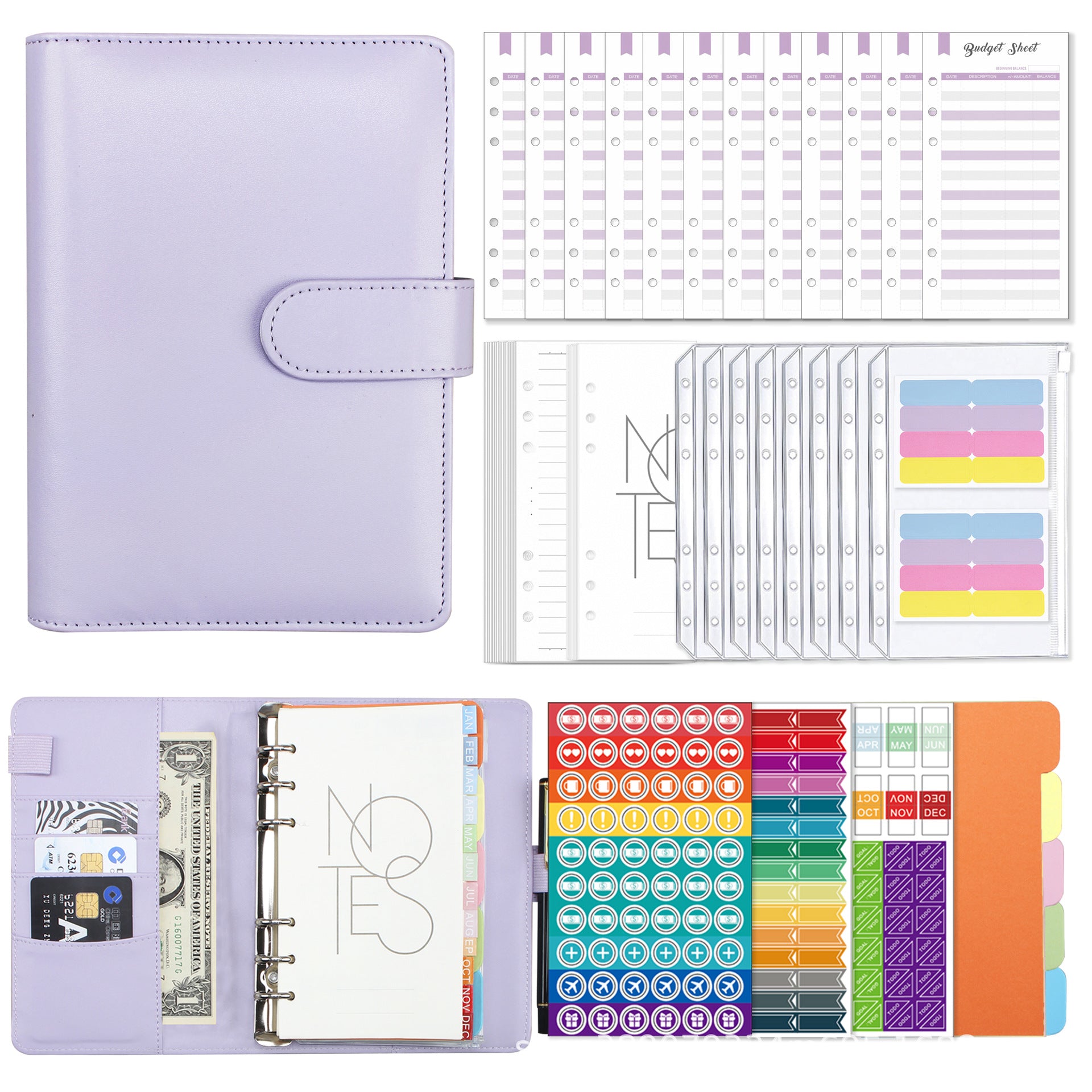 Wholesale Macaron A6 Pu Leather Loose-leaf Book