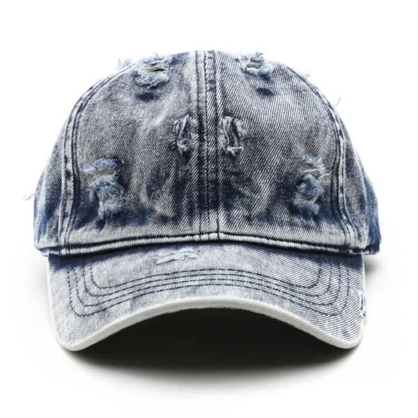 Wholesale Cotton Washed Distressed Denim Baseball Cap