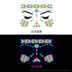 Fluorescent face sticker FA-003