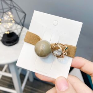 Macaron color headband khaki
