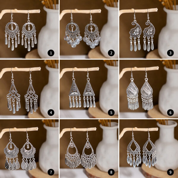 Wholesale Vintage Ethnic Style Metal Tassel Alloy Earrings