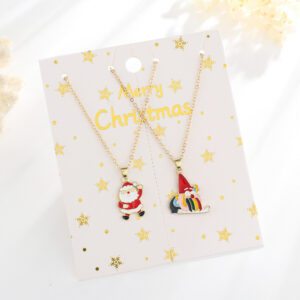Wholesale Christmas Series Children's Good Friend Necklace