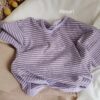 Whoelsale Children's Loose Striped Pure Cotton Short Sleeves