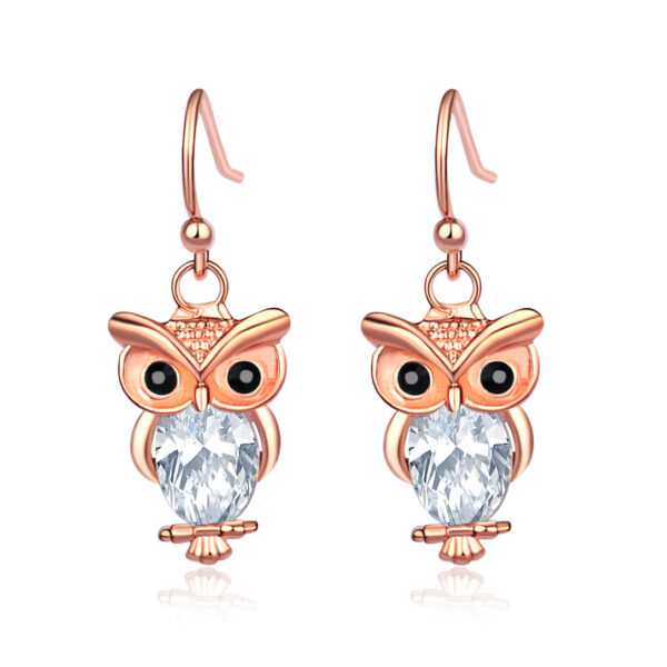 Wholesale Animal Series Owl Alloy Earrings