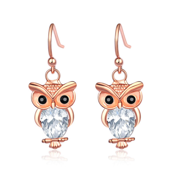 Wholesale Animal Series Owl Alloy Earrings