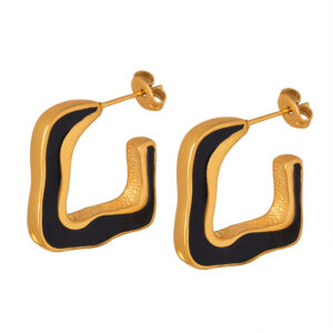 O1CN01ZHx7y921YDibjKxWk__2209923236996-0-cib Wholesale Retro Geometric Curved Black Gold Plated Earrings